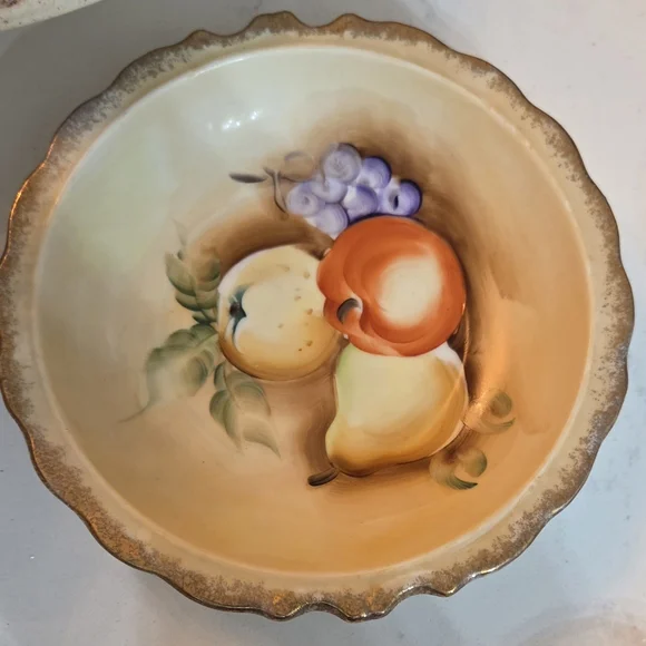 Fruit Design Ceramic Pitcher and Plate Set - Picture 3 of 4